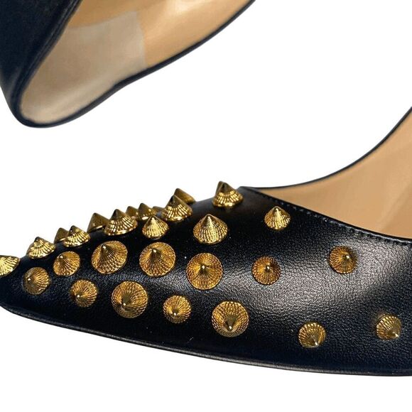 Christian Louboutin Spikyshell 100 Nappa Shiny Pumps EU 40 US 10 Studded Heels - Picture 7 of 13